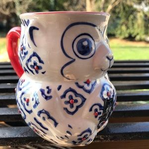 Hand painted monkey mug